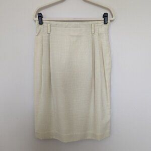 Linda Allard for Ellen Tracy lightweight wool gingham pencil skirt size 14 EUC